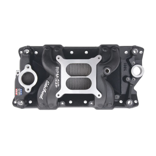 Edelbrock 75013 SBC Performer RPM A/G Manifold - Black Finish