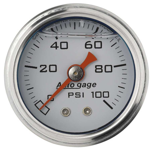 Autometer 2177 1-1/2in Pressure Gauge 0-100psi- White