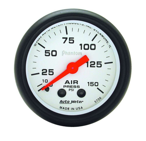 Autometer 5720 2-1/16 Phantom Air Press. Gauge 0-150psi