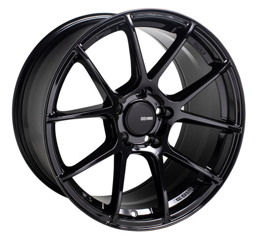 Enkei 522-790-6540BK TS-V Gloss Black Tuning Wheel 17x9 5x114.3 40mm Offset 72.6mm Bore