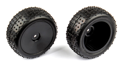 Team Associated 21539 Front Narrow Mini Pin Tires, mounted for Reflex 14T or 14B