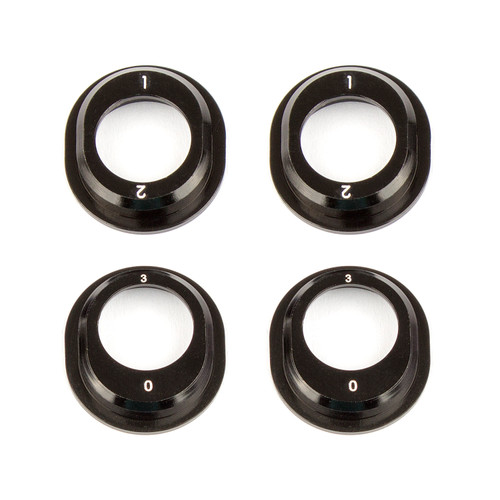 Team Associated 91793 Aluminum Differential Height Inserts, for B6.1, Black