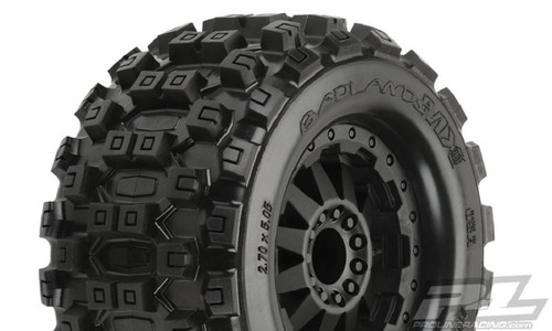 Proline Racing 1012515 Badland MX28 2.8" All Terrain Tire on F-11 Black Rear Wheel