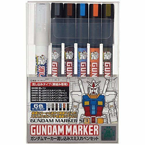 Bandai GNZGMS-122 GMS-122 Gundam Pouring Marker Inking (Sets of 6)