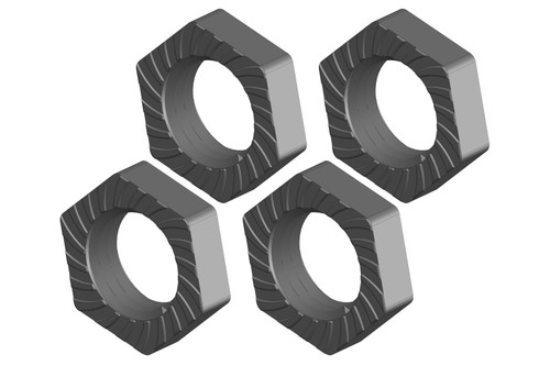 Corally 00180-230 Wheel Nut - Aluminum - Ribbed - 4 pcs: Dementor, Kronos,