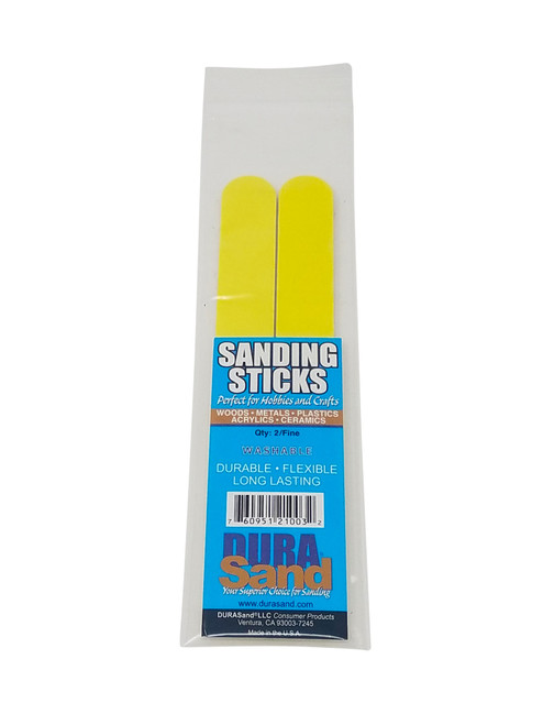 Durasand 21002 Sanding Sticks, 2 Pieces Bagged, 240/240 Yellow