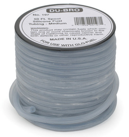 Dubro 197 Super Blue Silicone Tubing Medium (3/32" ID) 50' Spool