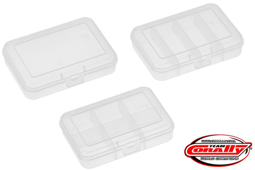 Corally 90268 Team Corally - Assortment Box Set 3pcs, Small 91x66x21mm