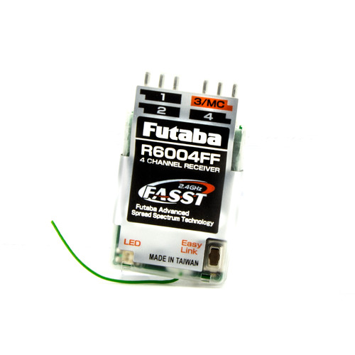Futaba 01102192-1 R6004FF 2.4GHz FASST 4-Channel Micro Receiver for Short Range