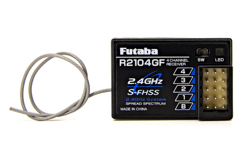 Futaba 01102199-3 R2104GF 2.4GHz S-FHSS 4-Channel High Voltage