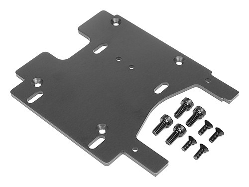 HPI Racing 100906 Motor Plate 3.0mm 7075 (Savage Flux HP/Gray)