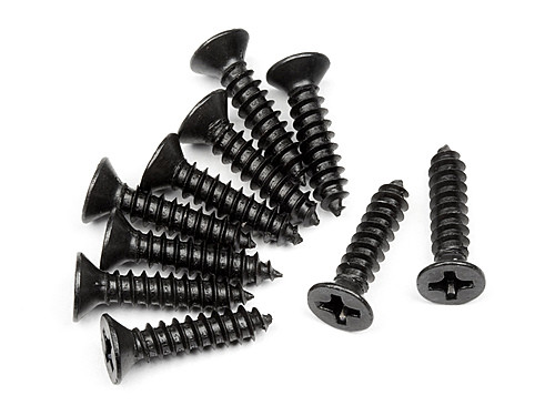 HPI Racing 101245 Tp. Flat Head Screw M3*14mm (10pcs) Bullet MT/ST