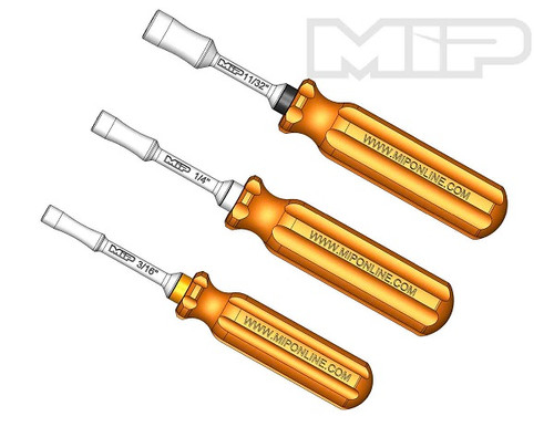 MIP - Moore's Ideal Products 9505 Nut Driver Wrench Set, SAE Std (3) 3/16", 1/4", & 11/32"