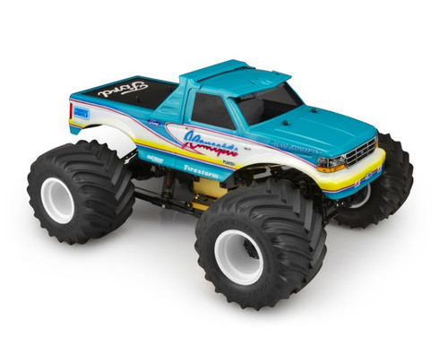 J Concepts 0404 1993 Ford F-250 Monster Truck Body w/ Racerback & Sun Visor