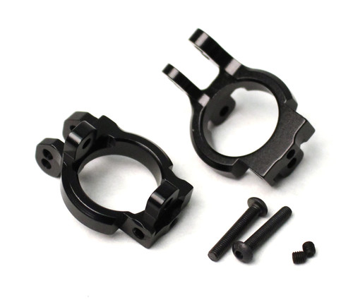 Racers Edge 1861BK 1/10 Yeti Aluminum Front Hub Carriers (pr)- Black