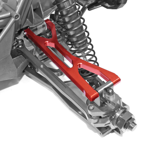 Racers Edge 1903R X-Maxx F/R Alum Upper Suspension Arm Set-Red