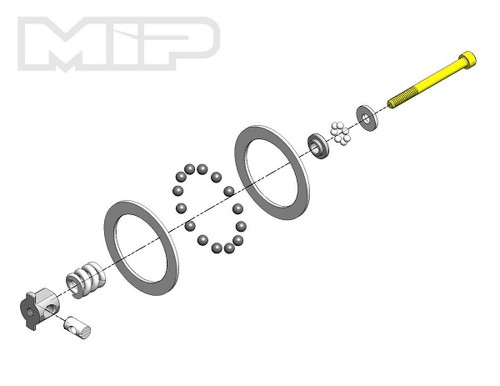 MIP - Moore's Ideal Products 17095 Super Diff, Carbide Rebuild Kit, All Team Associated 1/10