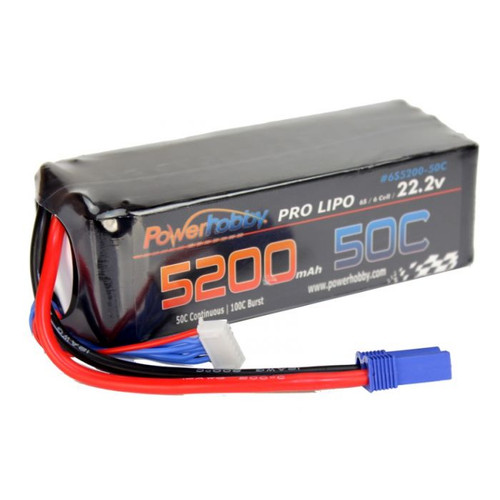 Power Hobby 6S520050CEC5 6S 22.2V 5200MAH 100C W EC5