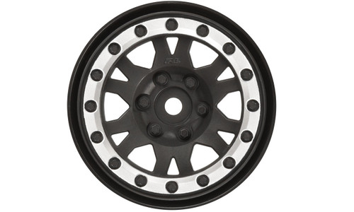 Proline Racing 276913 Impulse 1.9" Black/Silver Plas Internal Bead-Loc Wheel