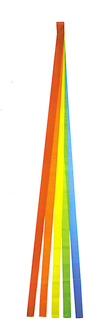 Skydog Kites 19381 6' Rainbow 5-streamer Tail