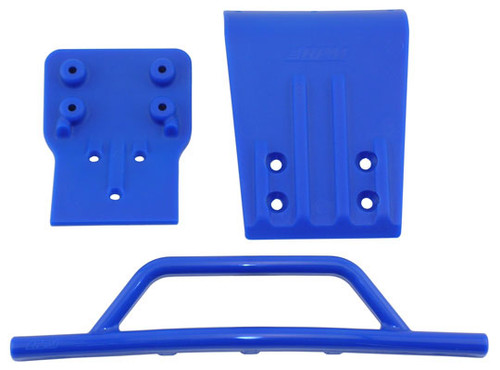 RPM R/C Products 80025 SLASH 4X4 FRT BUMPER/SKID BLUE