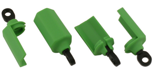 RPM R/C Products 80404 SHOCK SHAFT GUARDS FOR TRAXXAS & DURANGO SHOCKS - GREEN
