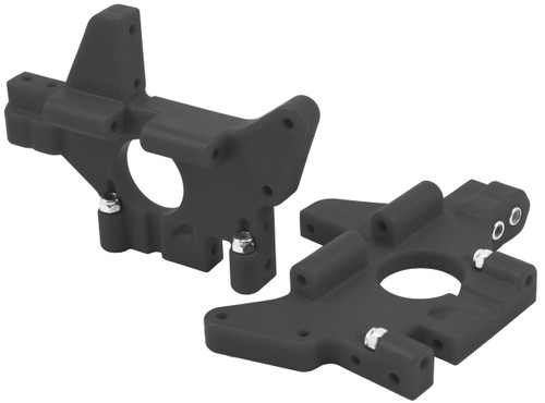 RPM R/C Products 81072 BLACK REAR BULKHEADS (FITS ALL VERSIONS OF THE T-MAXX & E-MAX