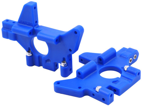 RPM R/C Products 81075 BLUE REAR BULKHEADS (FITS ALL VERSIONS OF THE T-MAXX & E-MAX