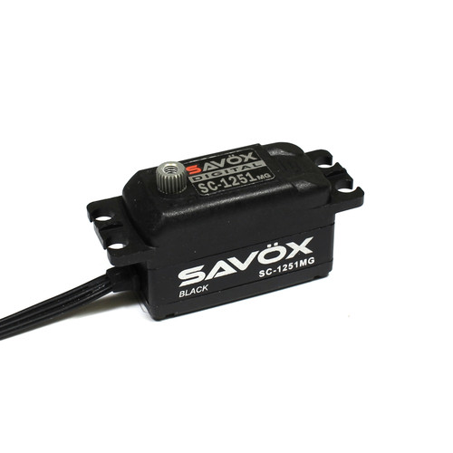 Savox SC1251MG-BE BLACK EDITION LOW PROFILE DIGITAL SERVO .09/125 @ 6.0V