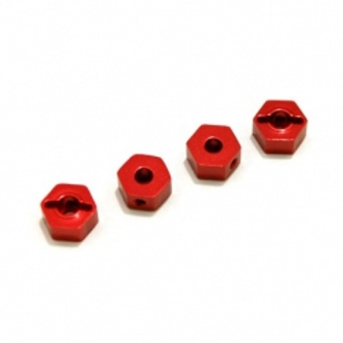 ST Racing Concepts STC42069R Red CNC Machined Aluminum Hex Adapters, for Associated Endur