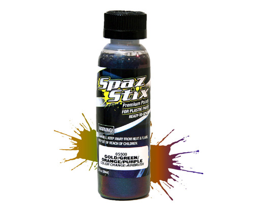 Spaz Stix 05500 COLOR CHANGING PAINT GOLD / GREEN / ORANGE / PURPLE 2OZ