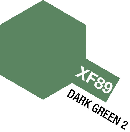 Tamiya 81789 Acrylic Mini XF-89 Dark Green, 10ml Bottle
