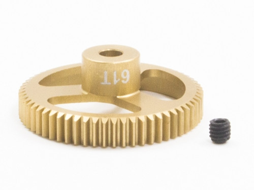 Trinity TEP6461 Featherweight Aluminum Pinion Gear, 64 Pitch, 61 Tooth