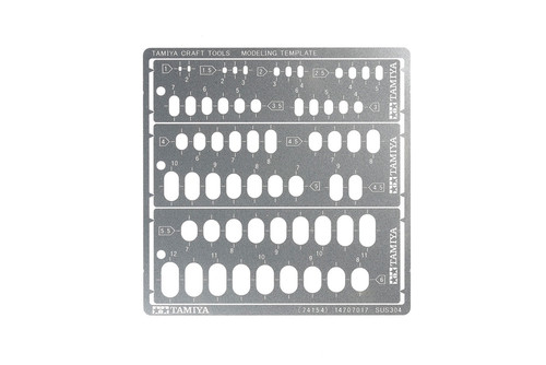 Tamiya 74154 Modeling Template (Rounded Rectangles/1-6mm)