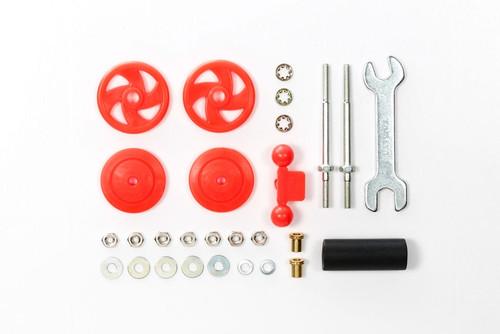 Tamiya 95402 JR Large Diameter Stabilizer Head Set, Red, 17mm