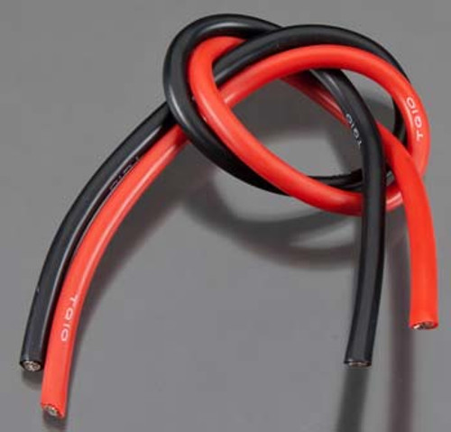 TQ Wire 1102 10 Gauge Super Flexible Wire - 1' ea. Black and Red