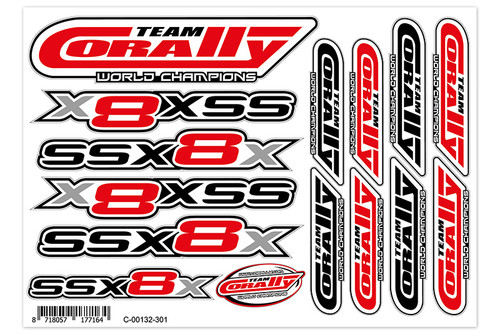 Corally 00132-301 Decal sheet SSX-8X