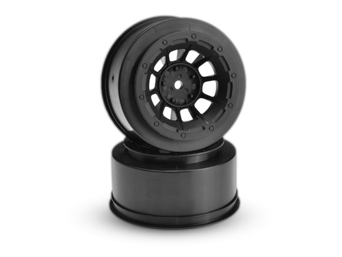 J Concepts 3350B Hazard Slash Front Wheel - (Black) - 2pc