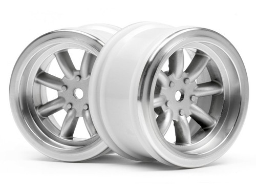 HPI Racing 3813 Vintage 8 Spoke Wheel 31mm Matte Chrome 6mm Offset