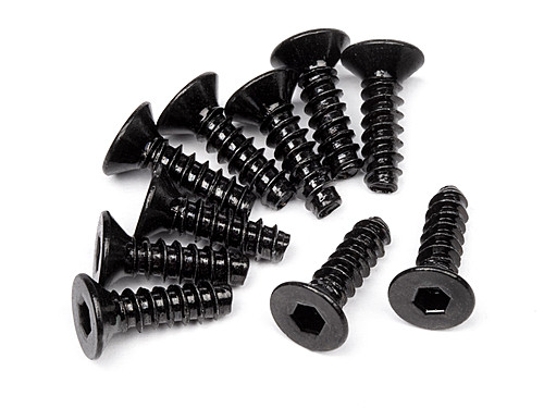 HPI Racing 94304 Tp. Flat Head Screw M3X10mm (Hex Socket/10pcs)