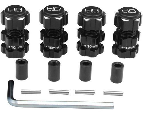 Hot Racing MXX10W01 Aluminum +10mm 17mm Splined Hubbs, for Traxxas Maxx