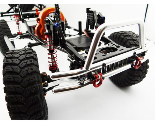 Hot Racing SCX03EMA01 Tubular Front Bumper w/ Winch and Light Mount