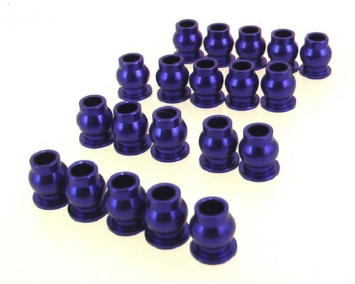 Hot Racing SCP160B06 Blue Aluminum Hollow Ball Set (20) for AX10, SCX10