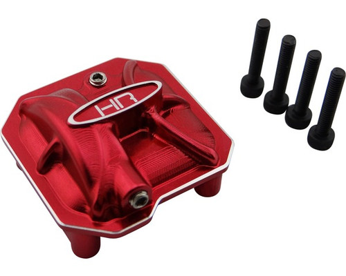 Hot Racing SCXT12C02 Aluminum AR44 Axle Diff Covers Red, for Axial SCX II