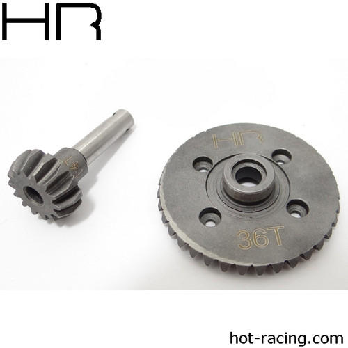 Hot Racing SWRA9364 HD Spiral Cut Bevel Gear Set 36T/14T AX10