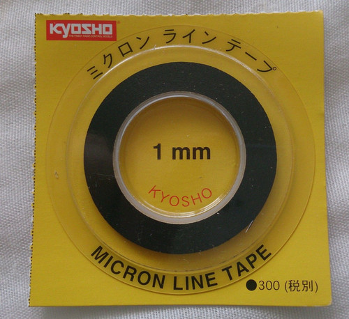 Kyosho 1841BK Micron Tape 1mmx5M, Black