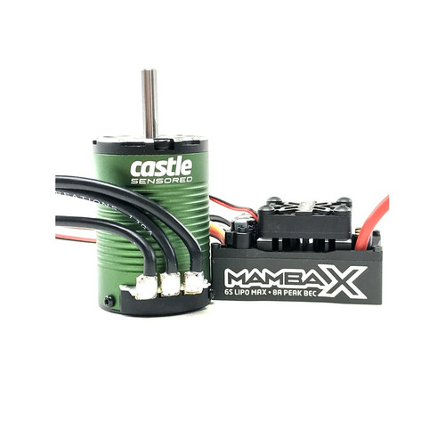 Castle Creations 010-0161-01 MAMBA X SCT Pro Sensored 25.2V WP ESC & 1410-3800KV 5mm Combo