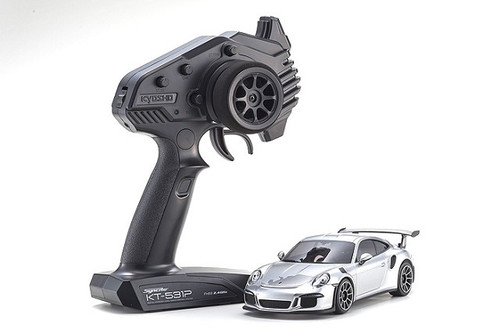 Kyosho 32321S-B MINI-Z Porsche 911 GT3 RS GT-Silver Metallic RWD RTR