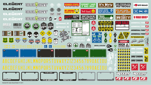 Team Associated 42148 Decal Sheet, for Enduro Trucks