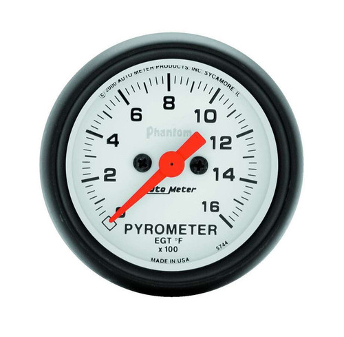 Autometer 5744 2-1/16in Phantom EGT Pyrometer Kit 0-1600